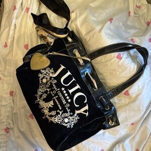Authentic Vintage Black Juicy Couture Tote